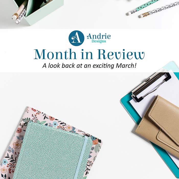 Month in Review - March 2019 - Andrie Designs