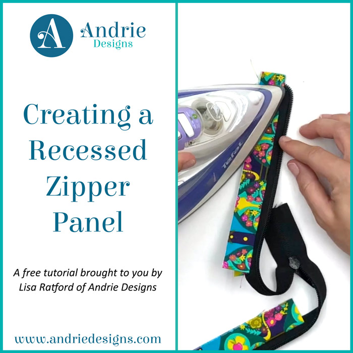 Creating a Recessed Zipper Panel - Andrie Designs