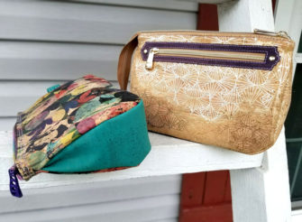 Pair of cork V Pouches - Andrie Designs