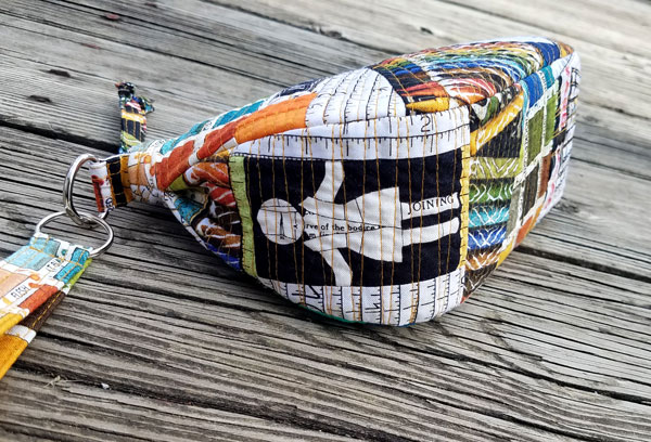 Gusset shot of the Bee Inspired V Pouch - Andrie Designs