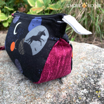 Gusset shot of the Into the Night V Pouch - Andrie Designs