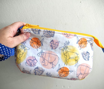 Geometric animals V Pouch - Andrie Designs