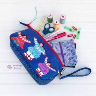 Just one of the many ways to use a V Pouch - Andrie Designs