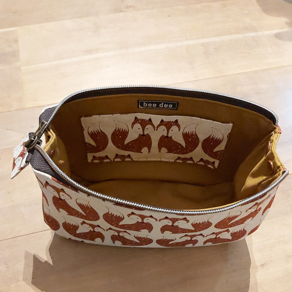 Barbara's V Pouch lining - Customer Creations - November 2019 - Andrie Designs