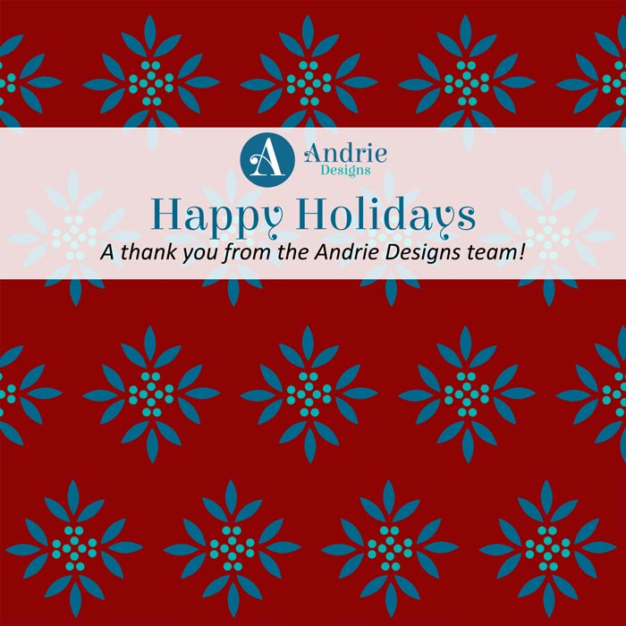 Holiday Thank You from Andrie Designs - 2019