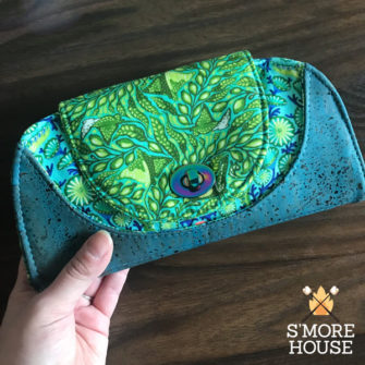 Striking teal and cork Cleo Everyday Wallet - Andrie Designs