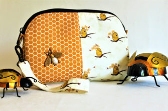 Beautiful bumblebee Gemma Carryall Pouch - Andrie Designs
