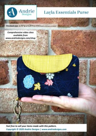 V Pouch Bag Purse Sewing Pattern From Andrie Designs BRAND 