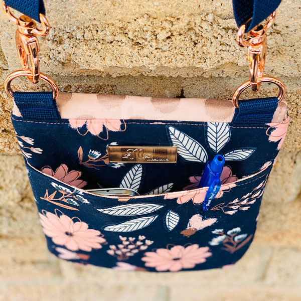 Back of the Blush Polly Cross Body Pouch - Andrie Designs