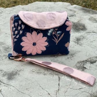 Leah's Rose Gold Riley Blake Layla Essentials Purse - Andrie Designs