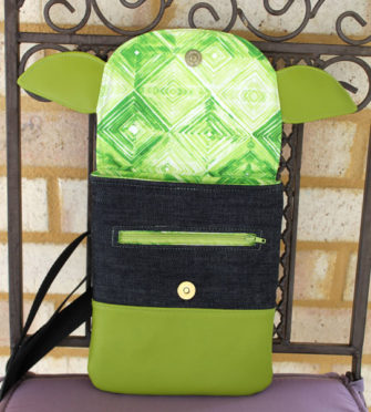 Inside the Yoda-themed Polly Cross Body Pouch - Andrie Designs