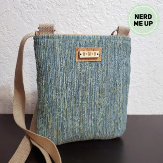 Rear view of the natural cork Polly Cross Body Pouch - Andrie Designs