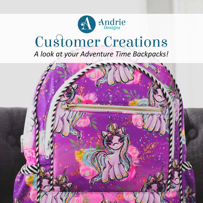 Customer Creations - Adventure Time Backpack - Andrie Designs