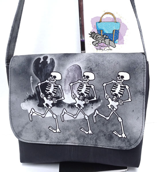 Tristis Skeleton Good To Go Messenger Bag - Customer Creations Spooky Season - Andrie Designs