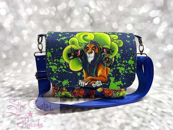 Amanda's Lion King Good-to-Go Messenger Bag Front - Customer Creations - October 2022 - Andrie Designs