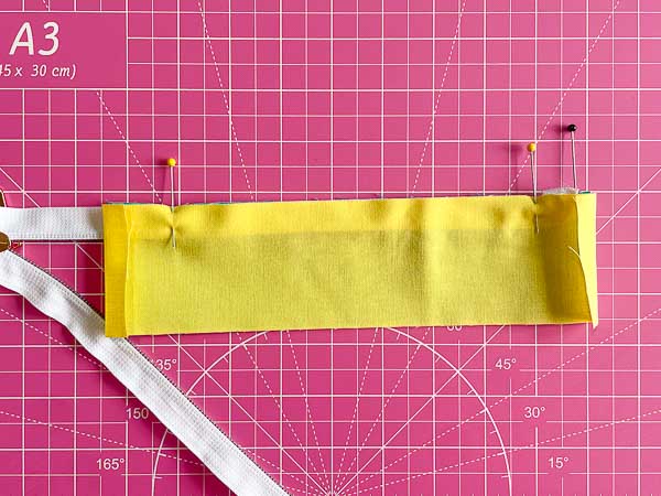 Lining right side down on zipper - Sew Compleat Recessed Zipper - Andrie Designs