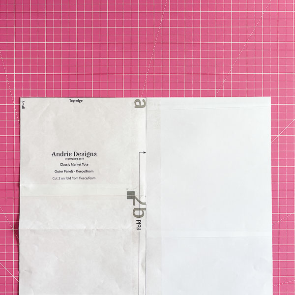 Full size pattern piece for foam - Beginner's Guide to Sewing Your First Bag - Part 2 - Andrie Designs